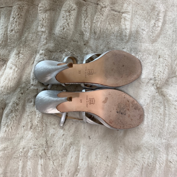 Luca Luca Italian Designer Heels Silver 39/8 - Picture 8 of 8